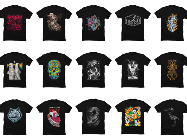 15 skull shirt designs bundle for commercial use part 2, skull t-shirt, skull png file, skull digital file, skull gift, skull download, skull design dbh
