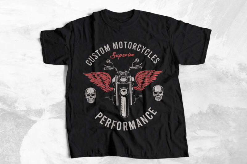 Vintage Motorcycle Vector Graphic T-shirt Designs Bundle