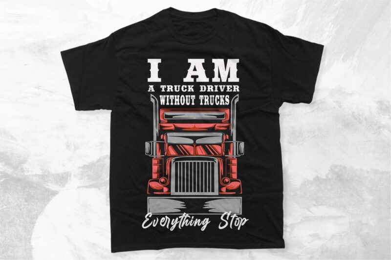 Vintage Truck Driver T-shirt Vector Designs Bundle, American Trucker Graphic T-shirt Collection