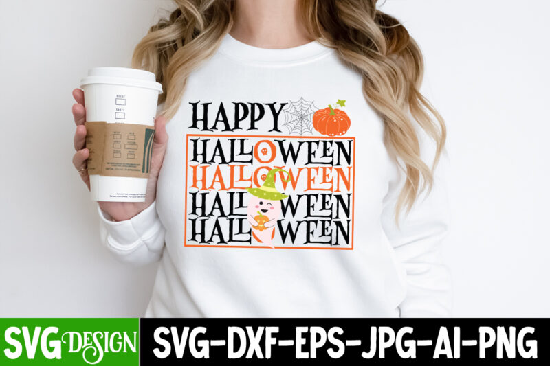 Happy Halloween T-Shirt Design, Happy Halloween Vector t-Shirt Design, Boo Boo Crew T-Shirt Design, Boo Boo Crew Vector T-Shirt Design, Halloween SVG Bundle, Retro Halloween Bundle,Spooky Season, Trick Or Treat