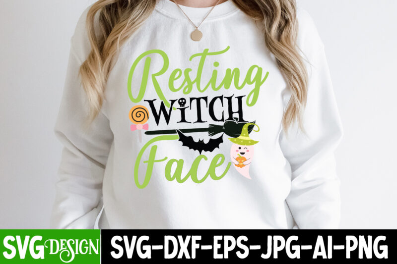 Resting Witch Face T-Shirt Design, Resting Witch Face Vector T-Shirt Design, Witches Be Crazy T-Shirt Design, Witches Be Crazy Vector T-Shirt Design, Happy Halloween T-Shirt Design, Happy Halloween Vector t-Shirt