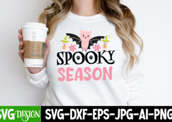 Spooky Season T-Shirt Design, Spooky Season Vector T-Shirt Design, Witches Be Crazy T-Shirt Design, Witches Be Crazy Vector T-Shirt Design, Happy Halloween T-Shirt Design, Happy Halloween Vector t-Shirt Design, Boo