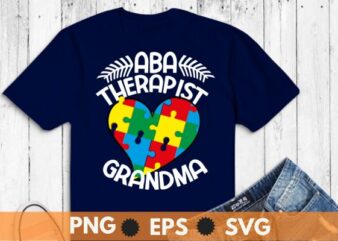 ABA Therapist grandma Data Behavior Analyst Autism T-shirt design vector, ABA Therapist