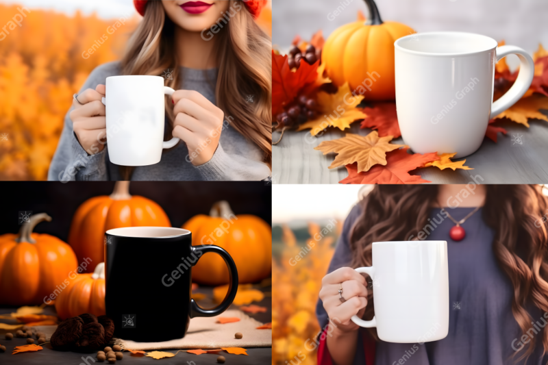 Fall Autumn Mug Mockup Bundle