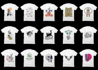 15 Skull Shirt Designs Bundle For Commercial Use Part 11, Skull T-shirt, Skull png file, Skull digital file, Skull gift, Skull download, Skull design DBH
