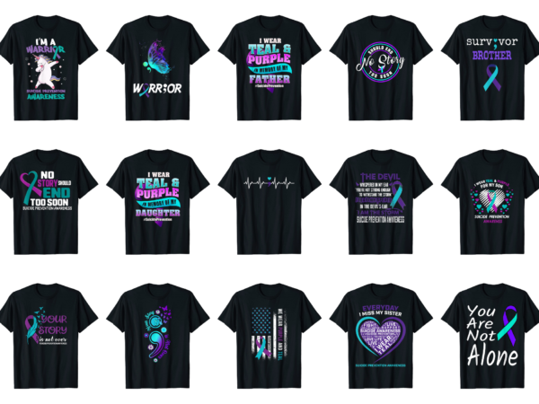 15 suicide prevention shirt designs bundle for commercial use part 5, suicide prevention t-shirt, suicide prevention png file, suicide prevention digital file, suicide prevention gift, suicide prevention download, suicide prevention design