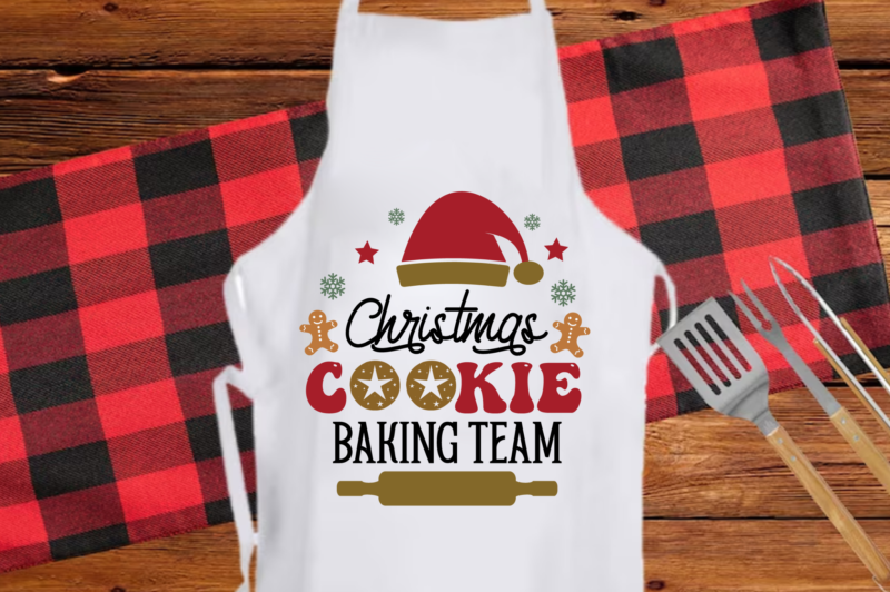 christmas cookie baking team tshirt design