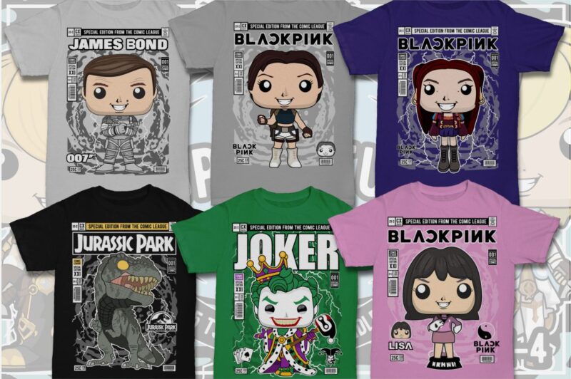t-shirt vector 100 pop culture tshirt designs bundle #11