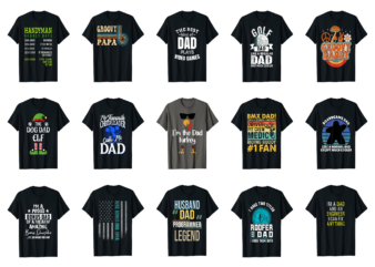 15 Dad Shirt Designs Bundle For Commercial Use Part 4, Dad T-shirt, Dad png file, Dad digital file, Dad gift, Dad download, Dad design