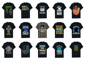 15 dad shirt designs bundle for commercial use part 4, dad t-shirt, dad png file, dad digital file, dad gift, dad download, dad design