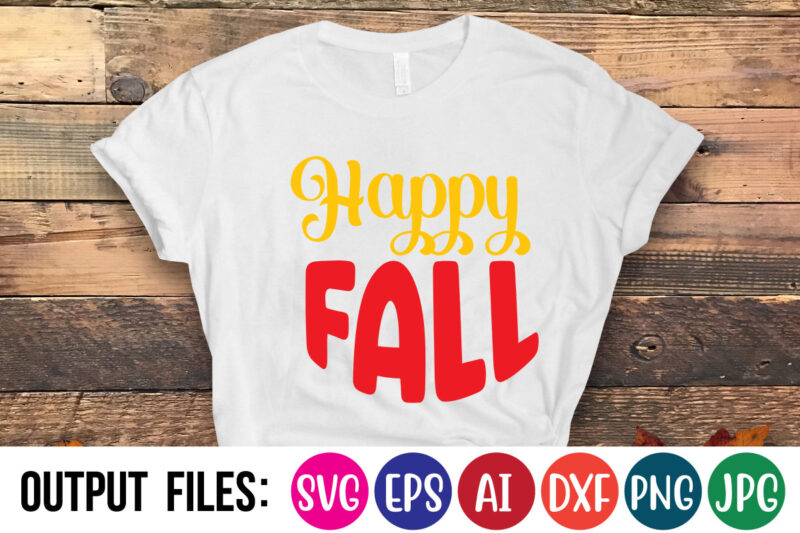 Happy Fall SVG Cut File