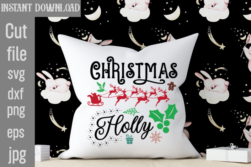 Christmas Holly T-shirt Design,Baby It's Freaking Cold Outside T-shirt Design,I Wasn't Made For Winter SVG cut fileWishing You A Merry Christmas T-shirt Design,Stressed Blessed & Christmas Obsessed T-shirt Design,Baking Spirits