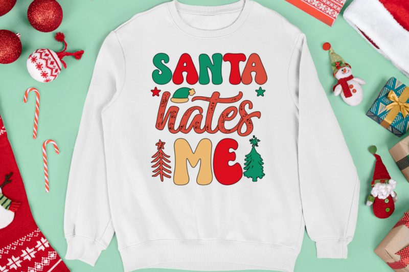 Retro Christmas Svg bundle, Christmas T-shirt Bundle