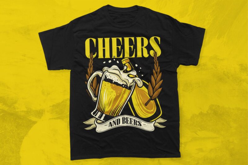 Beer Alcoholic Drink T-shirt Designs Vector Bundle, Beer quotes t shirt design