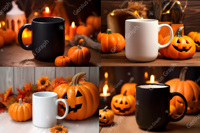 Halloween Mug Mockup Bundle