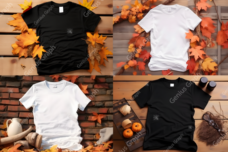 Fall Autumn T-shirt Mockup Bundle