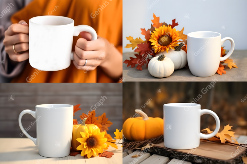 Fall Autumn Mug Mockup Bundle