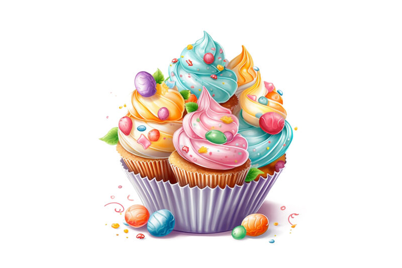 Sweet Easter Cupcake Designs clipart