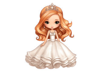 Cute Princess Sublimation Clipart