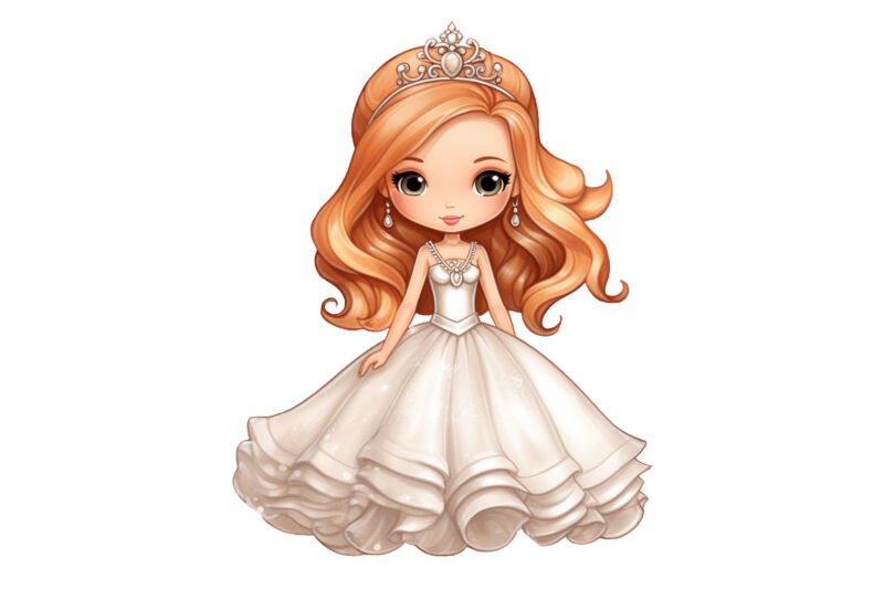 Cute Princess Sublimation Clipart