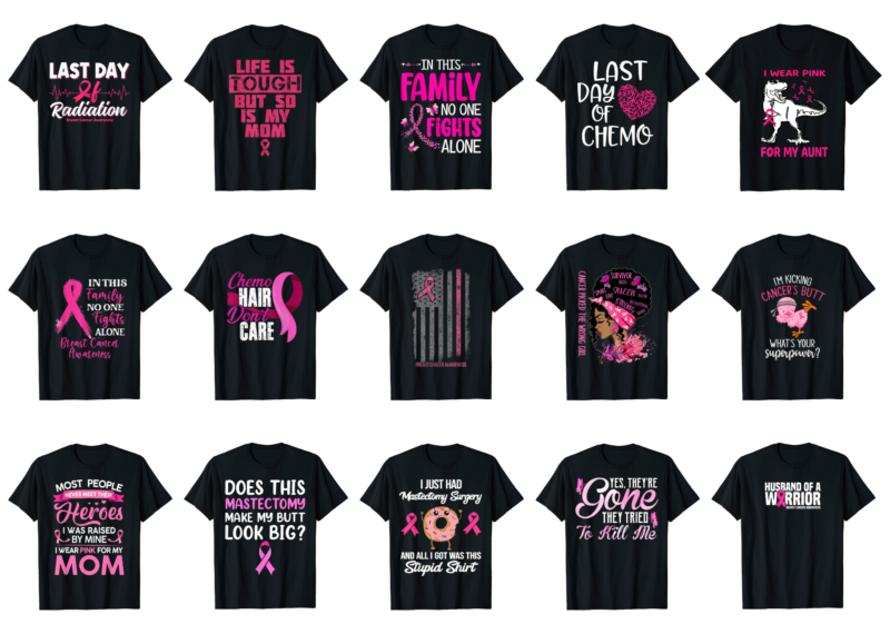 15 Breast Cancer Awareness Shirt Designs Bundle For Commercial Use Part 5, Breast Cancer Awareness T-shirt, Breast Cancer Awareness png file, Breast Cancer Awareness digital file, Breast Cancer Awareness gift,