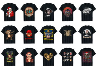 15 Monkey Shirt Designs Bundle For Commercial Use Part 3, Monkey T-shirt, Monkey png file, Monkey digital file, Monkey gift, Monkey download, Monkey design