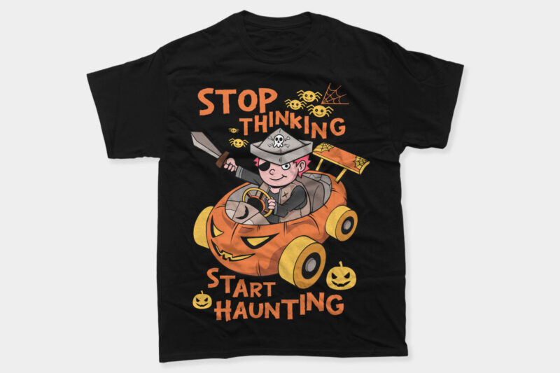 Horror Halloween Driving Party Vector T-shirt Designs Bundle, Halloween Haunting Night Designs Pack