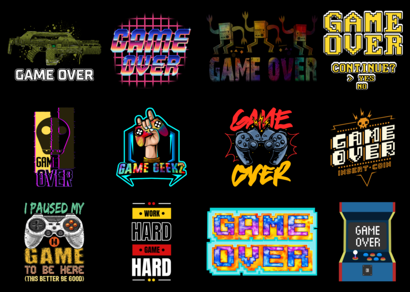 12 Game Shirt Designs Bundle For Commercial Use Part 9, Game T-shirt, Game png file, Game digital file, Game gift, Game download, Game design DBH