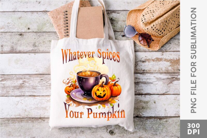 Halloween Magic Coffee Latte Sublimation Designs PNG Bundle, Halloween Coffee T-shirt Designs Bundle