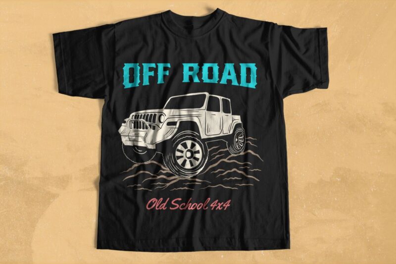 Vintage Off Road Adventure T-shirt Designs Vector Bundle, Off Road Expedition Graphic T-shirt for Club Community, Off Road Vector Designs for T-shirt