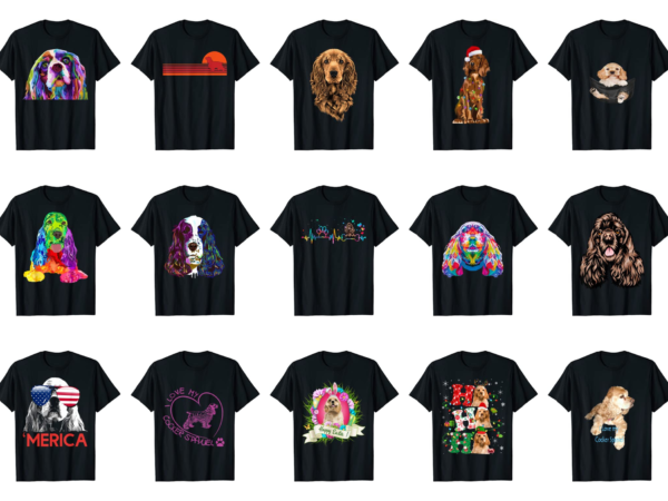 15 cocker spaniel shirt designs bundle for commercial use part 5, cocker spaniel t-shirt, cocker spaniel png file, cocker spaniel digital file, cocker spaniel gift, cocker spaniel download, cocker spaniel design