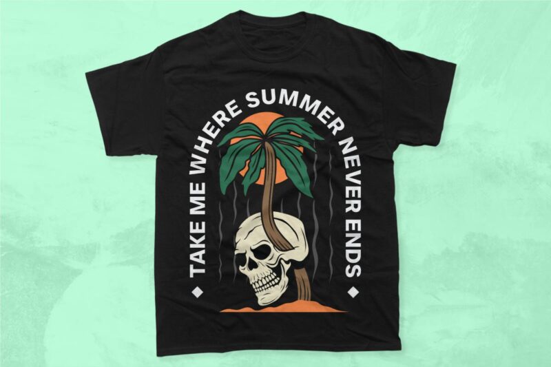 Skeleton Summer Beach Vacation Vector T-shirt Designs Bundle, Skull T-shirt Designs Bundle, Summer Vector Design for T-shirt Clothing Apparel, Commercial Use T-shirt Designs