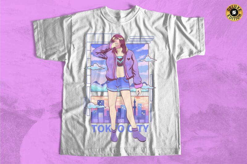Japanese Urban Street Culture T-shirt Designs PNG Bundle, Japanese Anime Streetwear T-shirt Designs Bundle, Japanese T-shirt Designs for Print on Demand