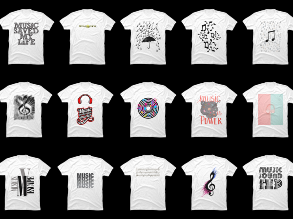 15 music shirt designs bundle for commercial use part 5, music t-shirt, music png file, music digital file, music gift, music download, music design dbh