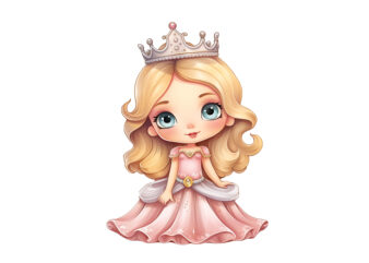 Cute Princess Sublimation Clipart