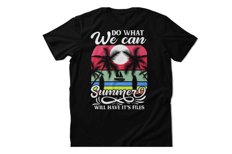 Summer vintage t shirt design bundle, Summer t shirt design, best summer t-shirt design in photoshop 2023, design a summer t shirt with ai art, summer sunset t shirt design