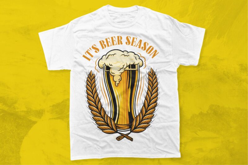 Beer Alcoholic Drink T-shirt Designs Vector Bundle, Beer quotes t shirt design