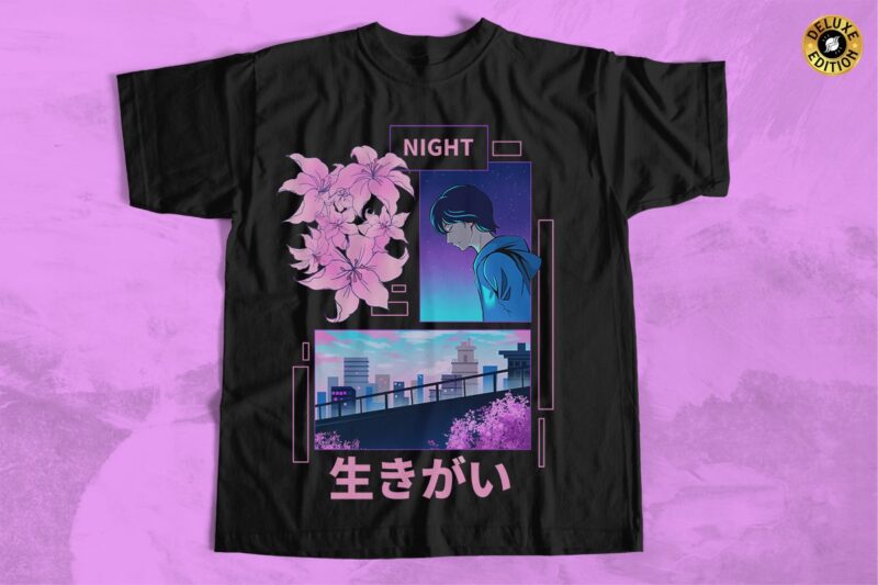 Japanese Urban Street Culture T-shirt Designs PNG Bundle, Japanese Anime Streetwear T-shirt Designs Bundle, Japanese T-shirt Designs for Print on Demand