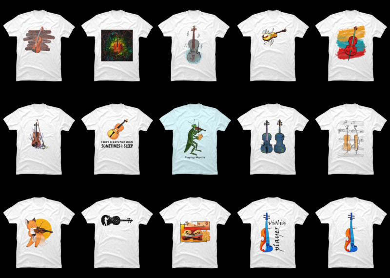 15 Violin Shirt Designs Bundle For Commercial Use Part 6, Violin T-shirt, Violin png file, Violin digital file, Violin gift, Violin download, Violin design DBH