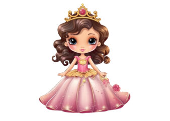 Cute Princess Sublimation Clipart t shirt vector file