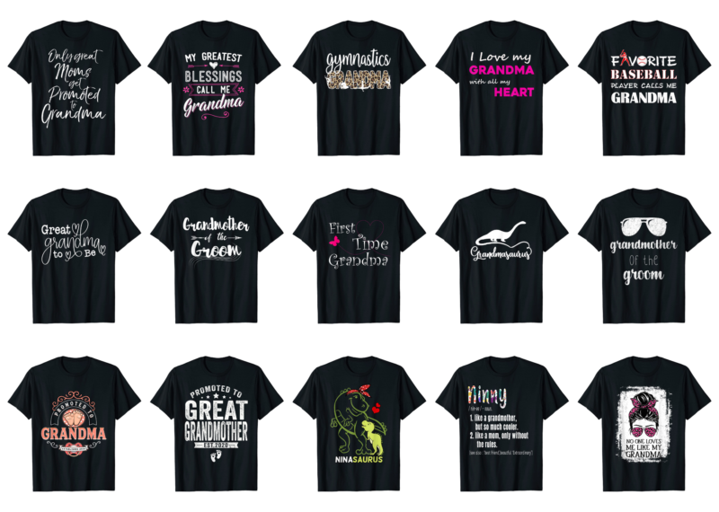 15 Grandmother Shirt Designs Bundle For Commercial Use Part 4, Grandmother T-shirt, Grandmother png file, Grandmother digital file, Grandmother gift, Grandmother download, Grandmother design