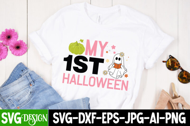 My 1st Halloween T-Shirt Design, My 1st Halloween Vector t-Shirt Design, Witches Be Crazy T-Shirt Design, Witches Be Crazy Vector T-Shirt Design, Happy Halloween T-Shirt Design, Happy Halloween Vector t-Shirt