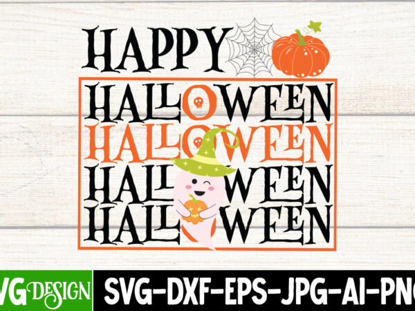 Happy halloween t-shirt design, happy halloween vector t-shirt design, boo boo crew t-shirt design, boo boo crew vector t-shirt design, halloween svg bundle, retro halloween bundle,spooky season, trick or treat