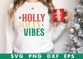 Holly jolly vibes tshirt design