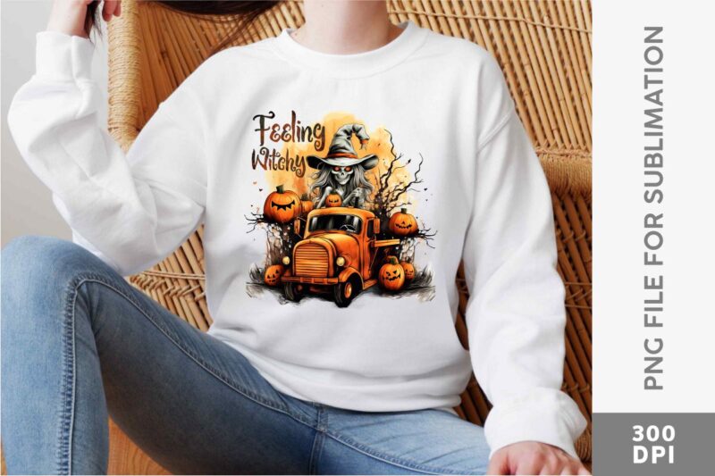 Witch Girl Driving Sublimation Designs PNG Bundle, Girl Driving Car T-shirt Designs