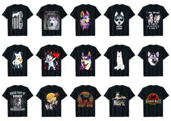 15 Husky Shirt Designs Bundle For Commercial Use Part 5, Husky T-shirt, Husky png file, Husky digital file, Husky gift, Husky download, Husky design