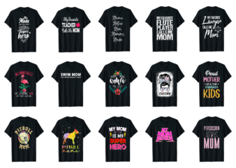 15 Mom Shirt Designs Bundle For Commercial Use Part 4, Mom T-shirt, Mom png file, Mom digital file, Mom gift, Mom download, Mom design