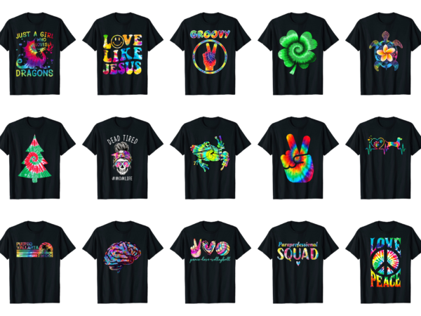 15 tie dye shirt designs bundle for commercial use part 4, tie dye t-shirt, tie dye png file, tie dye digital file, tie dye gift, tie dye download, tie dye design