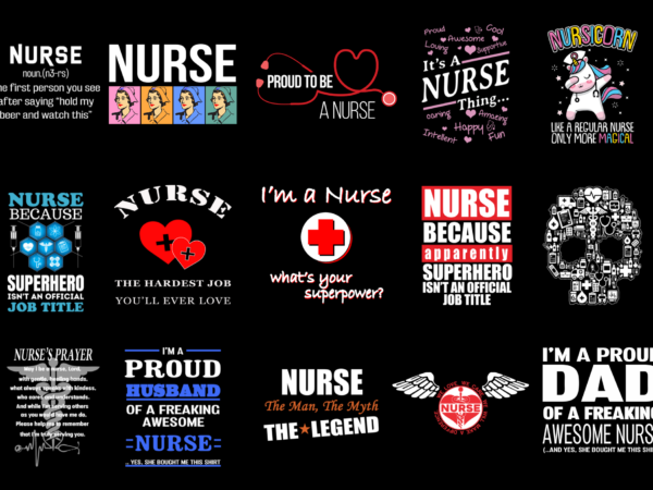 15 nurse shirt designs bundle for commercial use part 3, nurse t-shirt, nurse png file, nurse digital file, nurse gift, nurse download, nurse design dbh