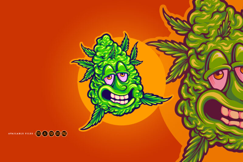 High humor funny monster weed bud